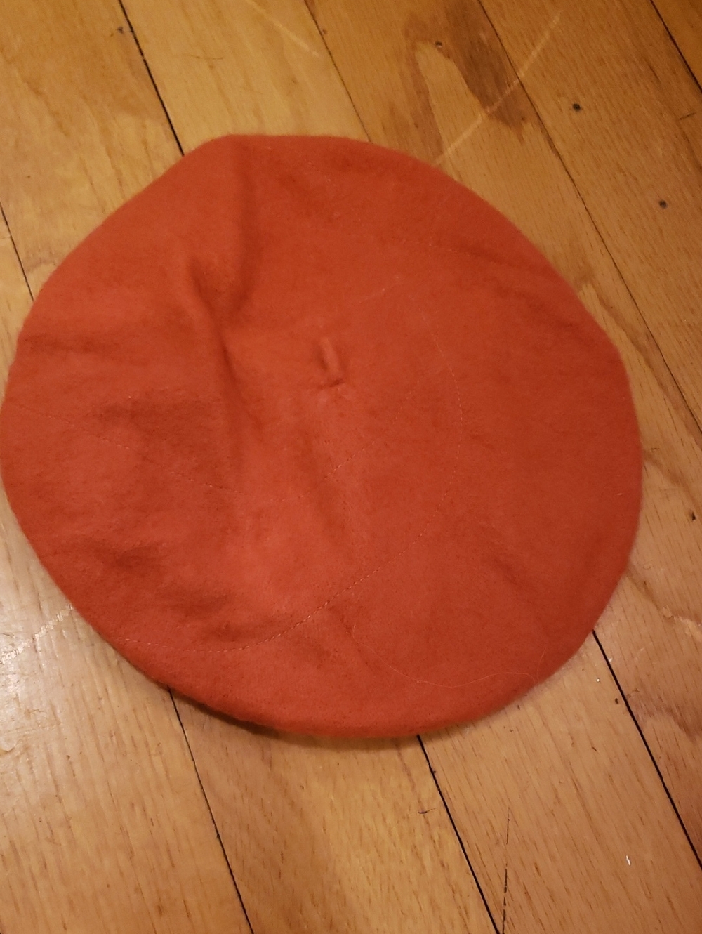 Classic Orange Wool Beret